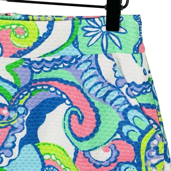 Lilly Pulitzer Marigold Skort 2 Conch Republic High Rise Cotton Skirt Over Short - Picture 2 of 7